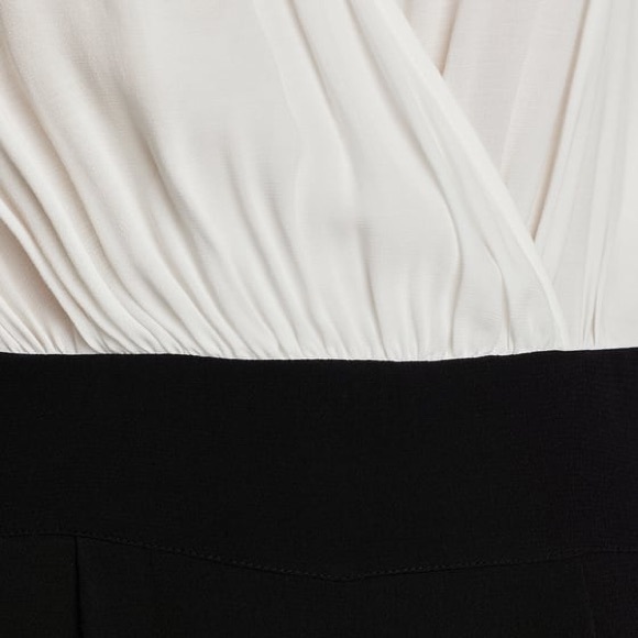 NWT Zara Black White Contrasting V Neck Jumpsuit - Picture 7 of 8